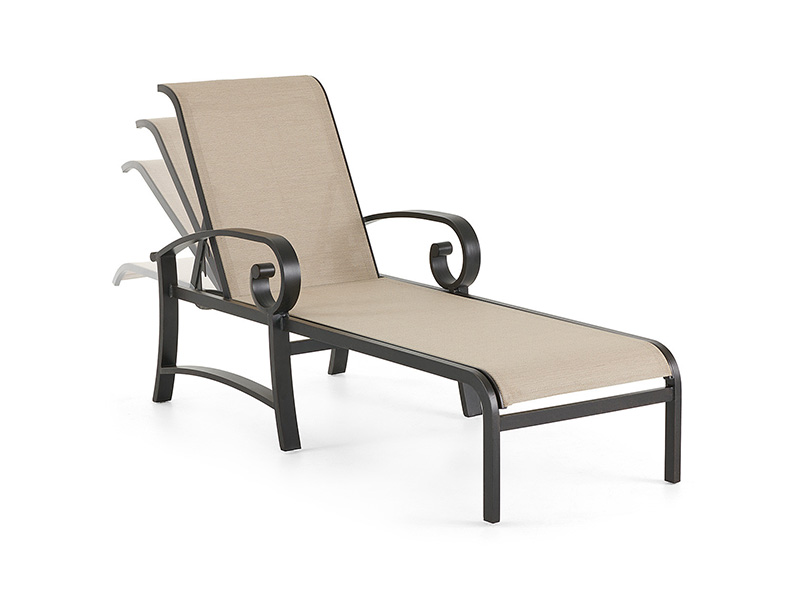 Sling Chaise Lounge din aluminiu Solstice cu patio