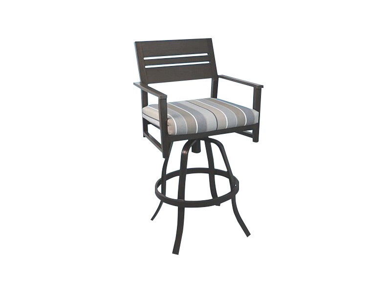 Taburet de bar pivotant Aspect din aluminiu pentru patio cu înălțimea barului