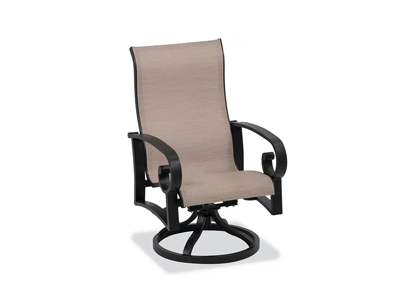Scaun de sufragerie de exterior realizat manual din bronz învechit din aluminiu pentru terasă și grădină