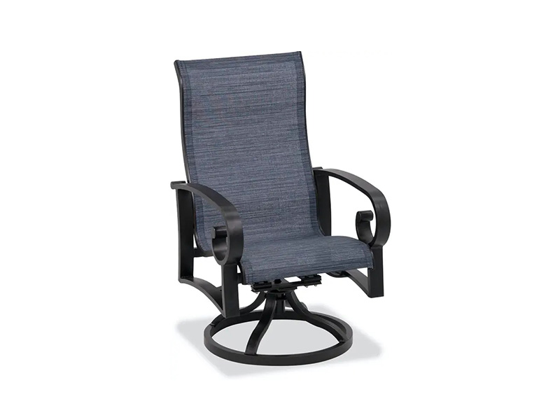 Scaun de sufragerie de exterior realizat manual din bronz învechit din aluminiu pentru terasă și grădină
