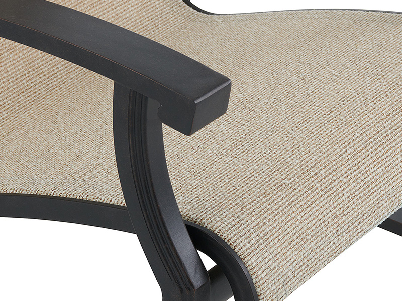 Lodge din aluminiu bronz învechit cu scaun de sufragerie
